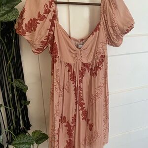 Ava Sky Plumeria Mini Dress